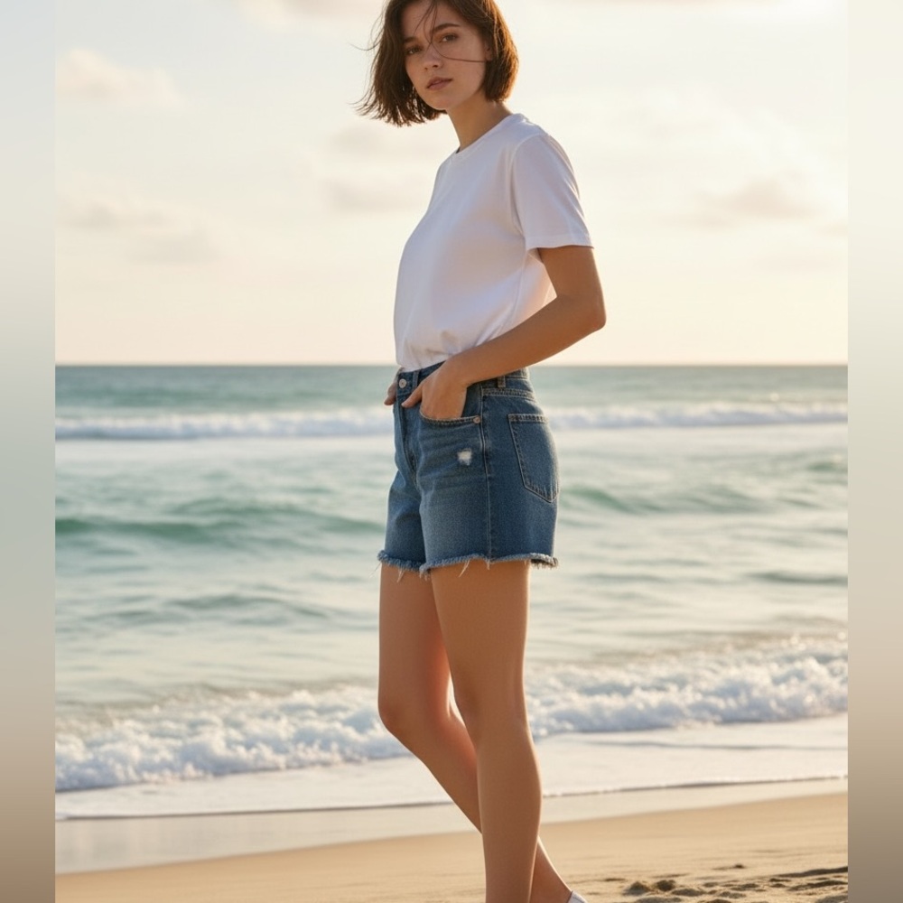 BP Distressed Denim Shorts 31 NWT